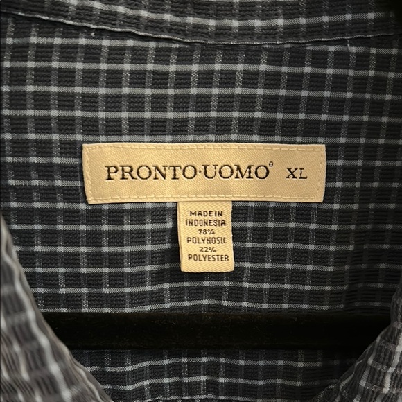 Men's Blue Checkered Shirt - Picture 2 of 4